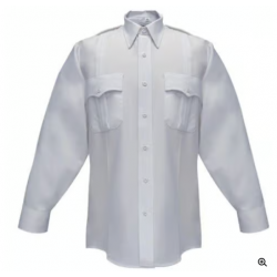 MEN'S POLYESTER CLASS A LS SHIRT- WHITE