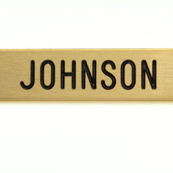 NAMEPLATE- GOLD SATIN FINISH