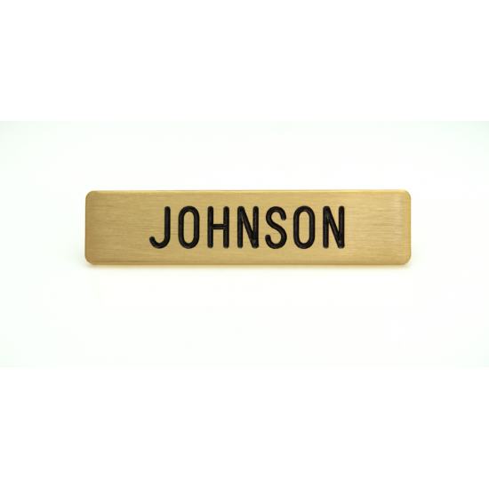 NAMEPLATE- GOLD SATIN FINISH
