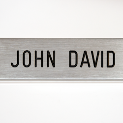 NAMEPLATE- SILVER SATIN FINISH