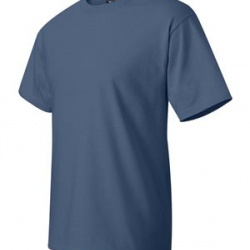HANES COTTON SS BEEFY T-SHIRT- NAVY (TALL BODY)