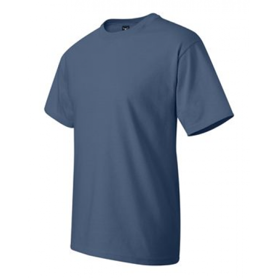 HANES COTTON SS BEEFY T-SHIRT- NAVY (TALL BODY)