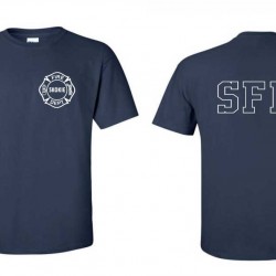 HANES COTTON SS BEEFY T-SHIRT- NAVY