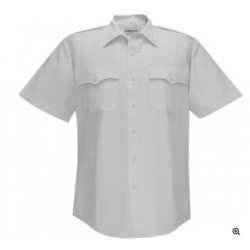 MEN'S POLYESTER CLASS A SS SHIRT- WHITE