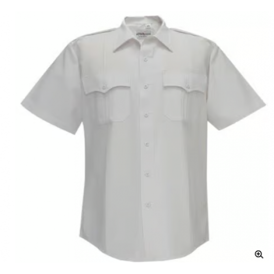 MEN'S POLYESTER CLASS A SS SHIRT- WHITE