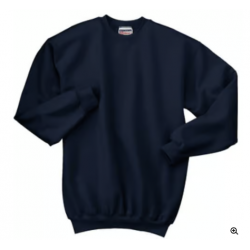 HANES COTTON SWEATSHIRT- NAVY