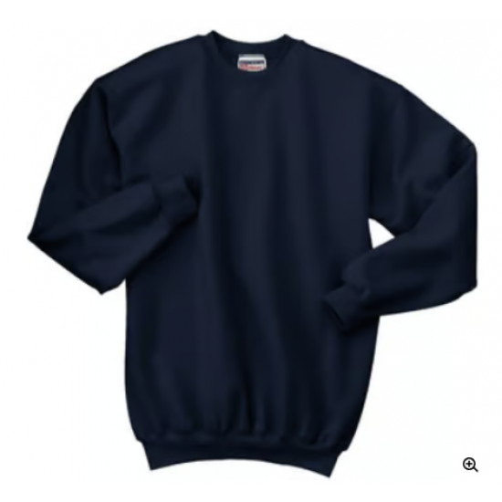 HANES COTTON SWEATSHIRT- NAVY